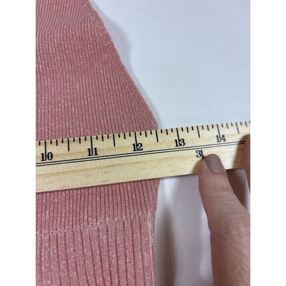 Ronny Kobo Sleeveless Sweater Dress Pink Cream Medium Cut Away - Picture 5 of 8